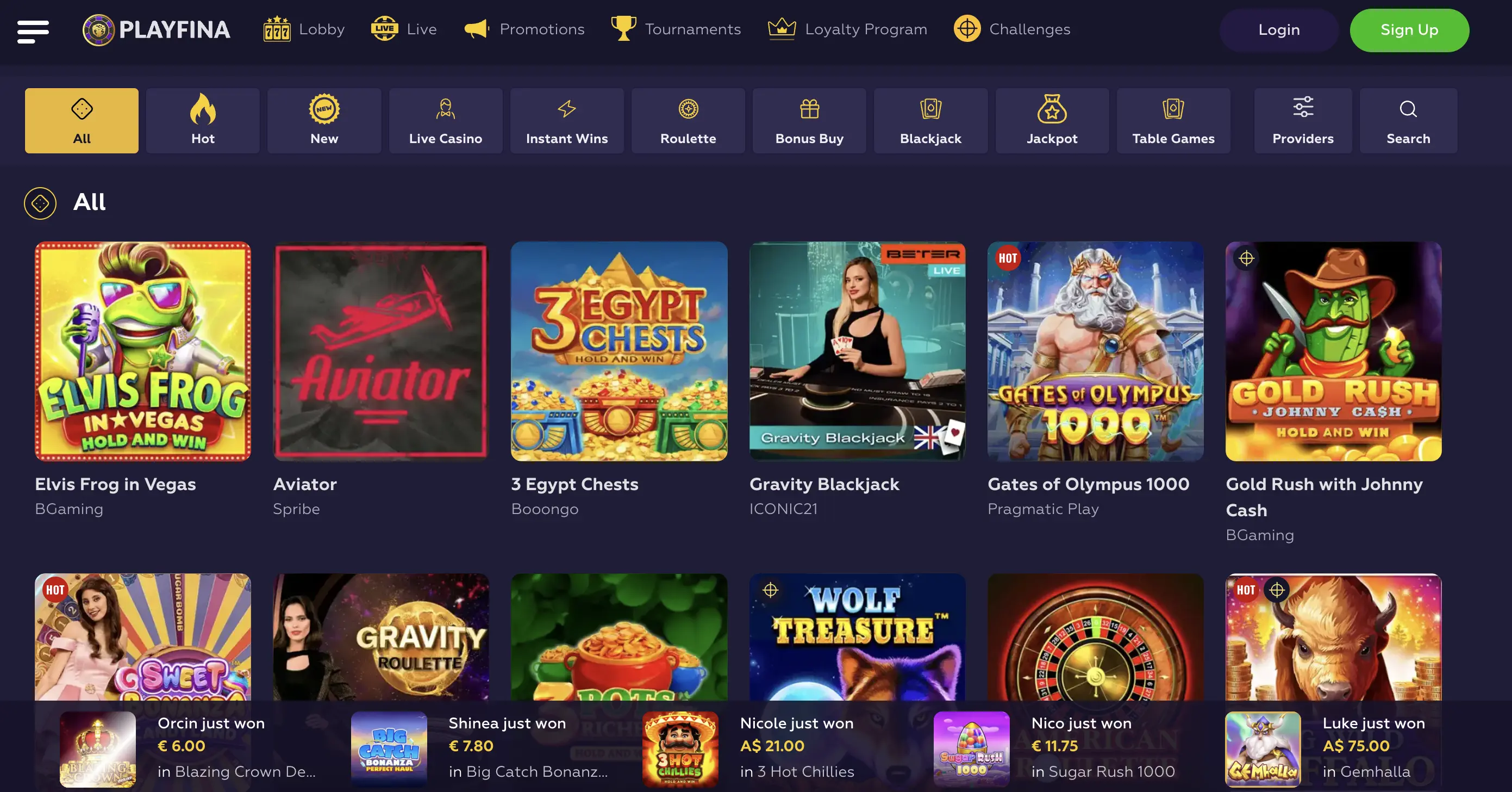 Playfina Casino Қазақстан