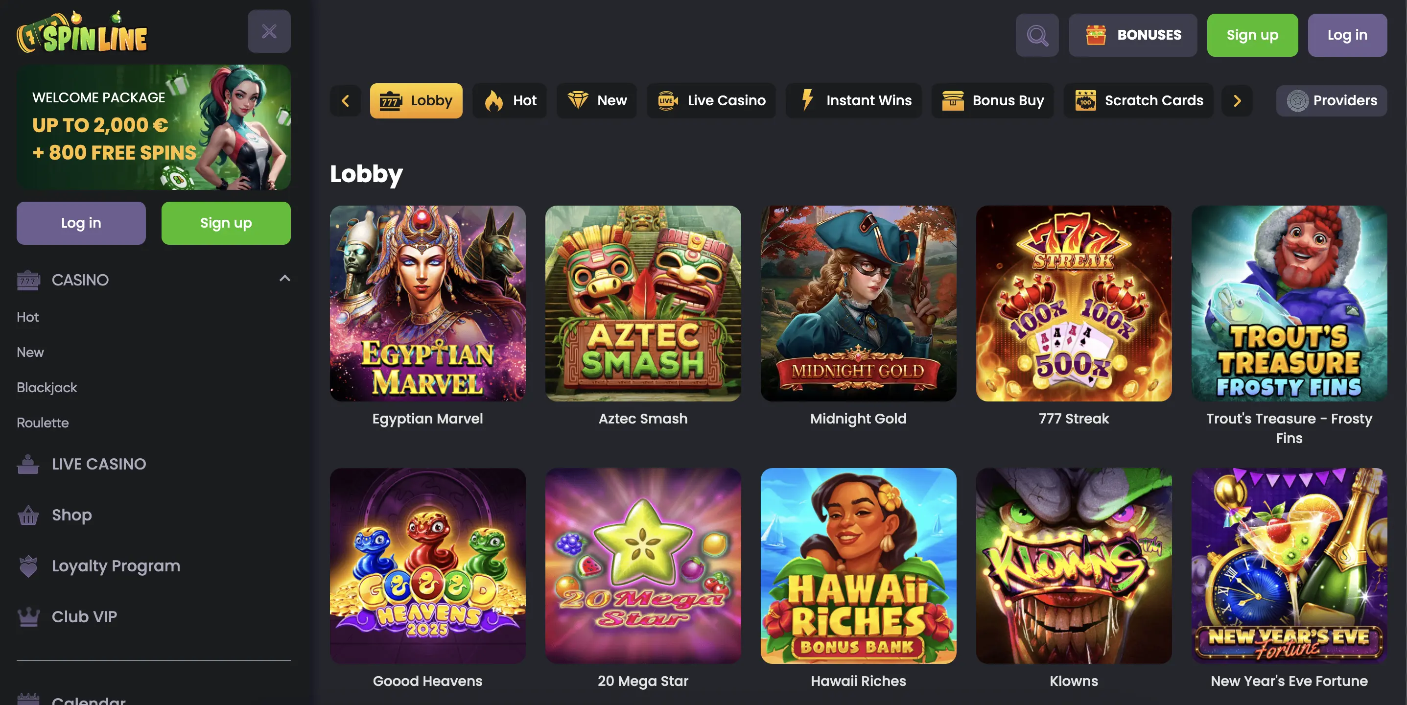 Spinline Casino Қазақстан